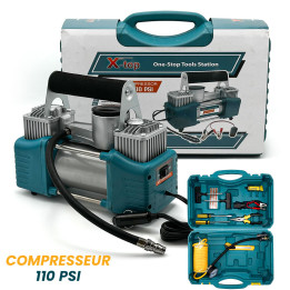 Compresseur d'Air "X-Top" 110 PSI – Avec Mallette d'Accessoires