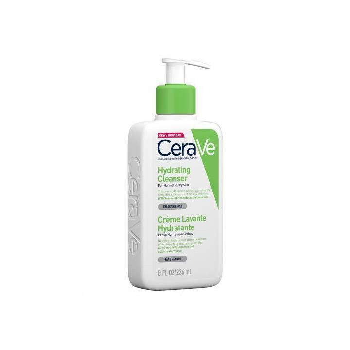CeraVe Crème Lavante Hydratante Peaux Normales à Sèches 236ml – Livraison 69 wilayas – Paiement CIB, Dahabia ou à la livraison