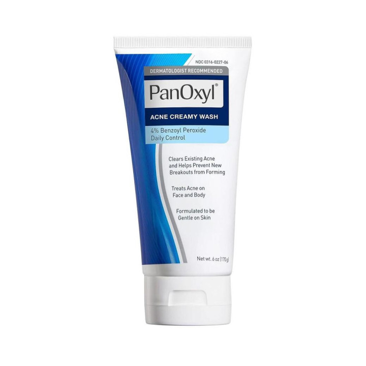 PanOxyl Nettoyant Crème Moussant Anti-Acné 4% Peroxyde de Benzoyle 170g