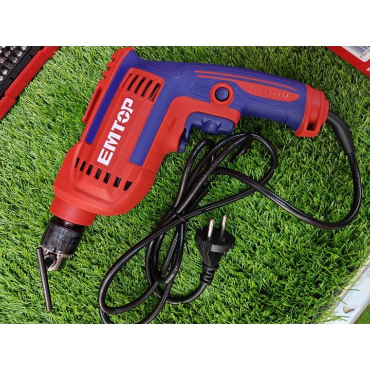 Perceuse Électrique EMTOP 550W Vitesse Variable et Rotation Inversible