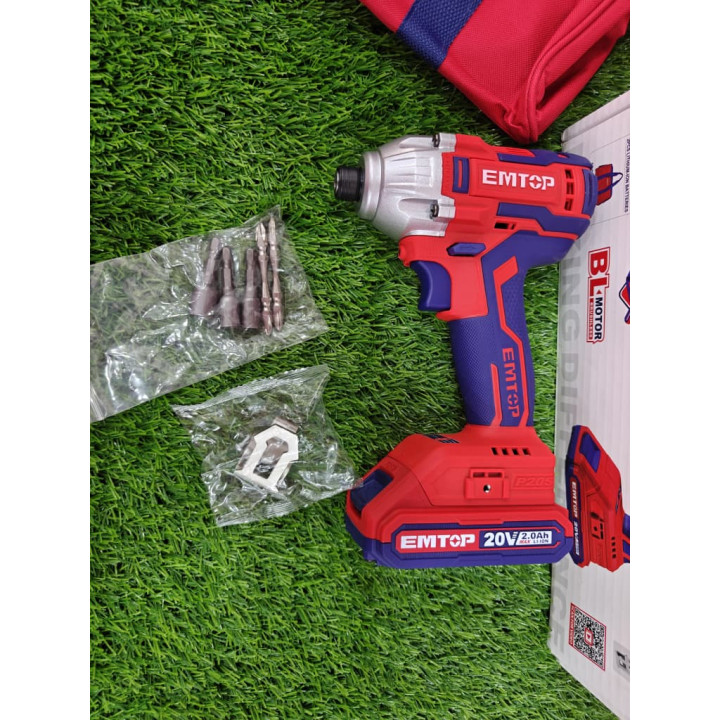 Sécateur Électrique Sans Fil EMTOP Brushless 2 Batteries et Accessoires