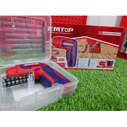 EMTOP Tournevis Sans Fil 4V USB Type-C Kit 19 Pièces – Livraison 69 wilayas – Paiement CIB, Dahabia ou à la livraison