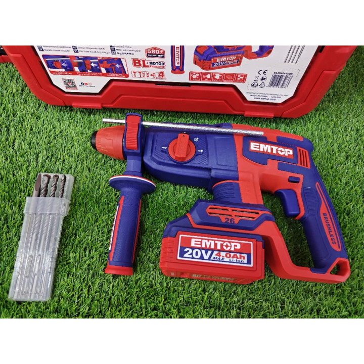 EMTOP Perceuse-Visseuse à Percussion 20V Brushless Kit Complet – Livraison 69 wilayas – Paiement CIB, Dahabia ou à la livraison