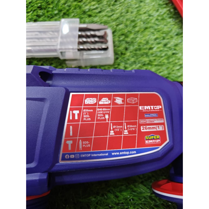 EMTOP Perceuse-Visseuse à Percussion 20V Brushless Kit Complet – Livraison 69 wilayas – Paiement CIB, Dahabia ou à la livraison