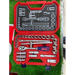 EMTOP Coffret 28 Douilles 1/2" Acier Cr-V Caisse BMC – Livraison 69 wilayas – Paiement CIB, Dahabia ou à la livraison