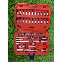 EMTOP Coffret 50 Douilles et Embouts 1/4" Acier Cr-V Boîte Rigide – Livraison 69 wilayas – Paiement CIB, Dahabia ou à la livrais