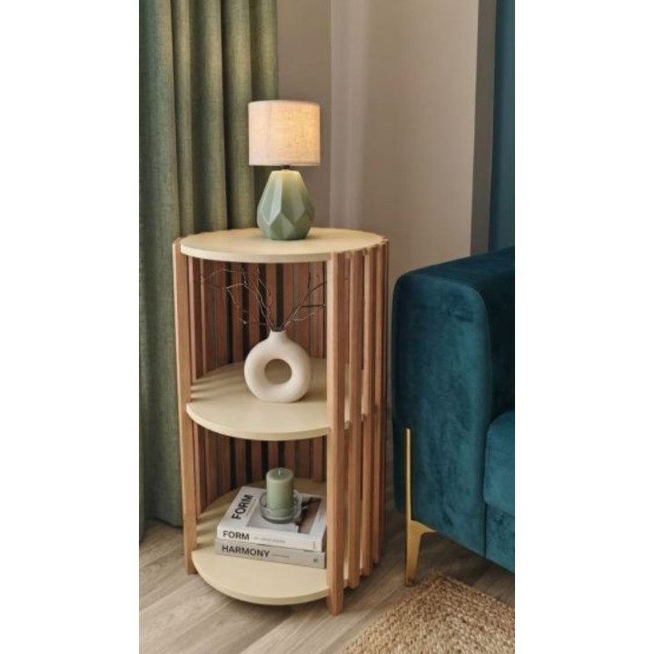 Table de Chevet Design – Bois & Noir