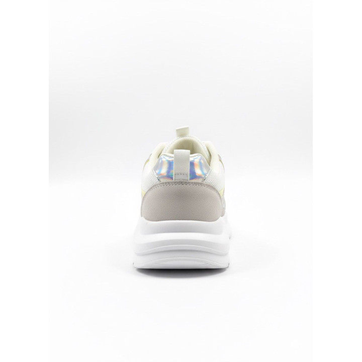 Basket Femme – Sneakers Chunky Blanc, Beige & Jaune