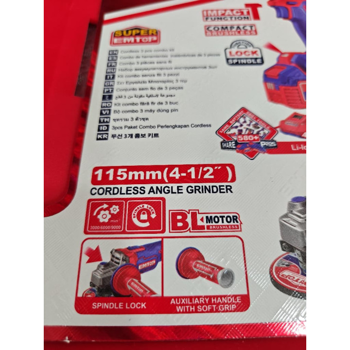 Kit Combiné 3 Outils Sans Fil 20V EMTOP – Livraison 69 wilayas – Paiement CIB, Dahabia ou à la livraison