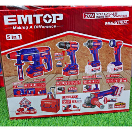 Kit Combiné 5 Outils Sans Fil 20V EMTOP – Livraison 69 wilayas – Paiement CIB, Dahabia ou à la livraison