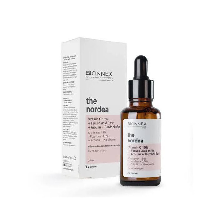 Bionnex The Nordea Vitamin C 15% Ferulic Acid Arbutin Burdock Serum 30 ml – Livraison 69 wilayas