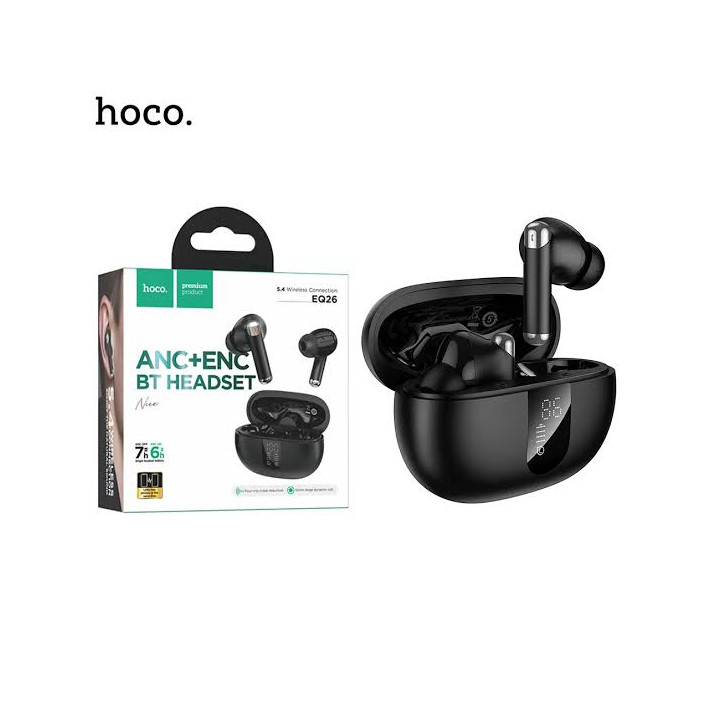 Hoco EQ26 Nice Écouteurs Sans Fil TWS Bluetooth 5.4 ANC ENC Hybrides – Livraison 69 wilayas – Paiement CIB, Dahabia ou à la livr