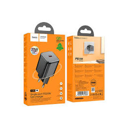 Hoco N40 Mighty Chargeur Secteur PD 20W Type-C avec Câble – Livraison 69 wilayas – Paiement CIB, Dahabia ou à la livraison