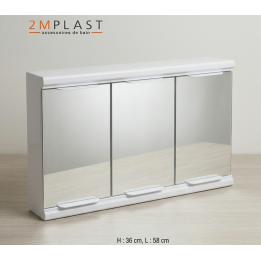 Armoire de Salle de Bain 3 Portes avec Miroir – Boîte à Pharmacie Murale – Livraison 69 wilayas – Paiement CIB, Dahabia ou COD