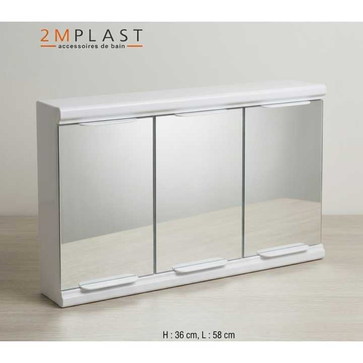 Armoire de Salle de Bain 3 Portes avec Miroir – Boîte à Pharmacie Murale – Livraison 69 wilayas – Paiement CIB, Dahabia ou COD