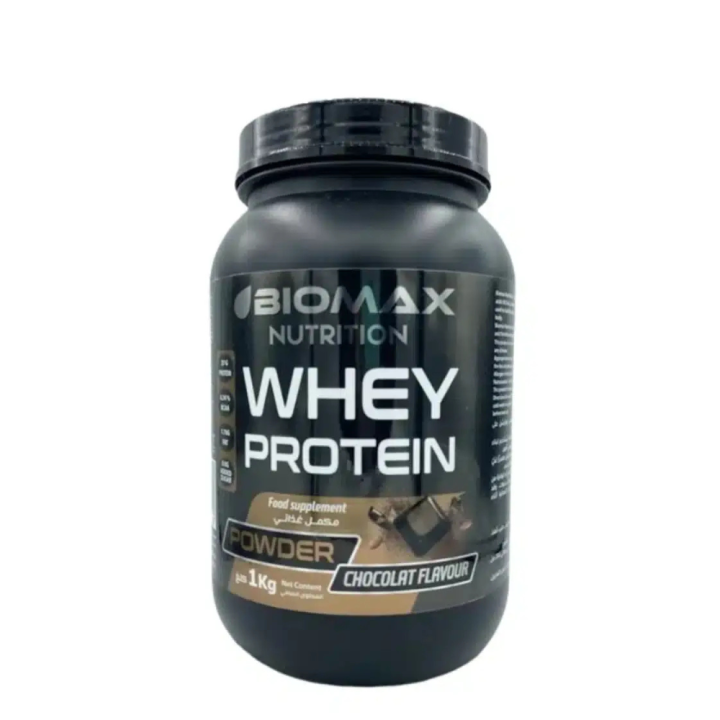 Biomax Whey Protein 80% – 1 KG Chocolat – Livraison 69 wilayas – Paiement CIB, Dahabia ou à la livraison