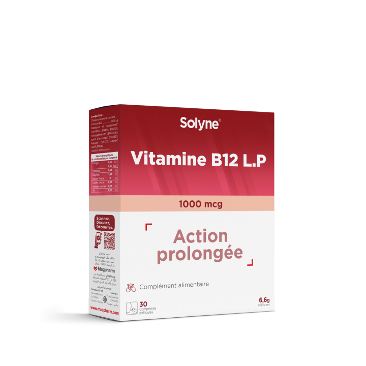 Vitamine B12 L.P SOLYNE – Énergie et Anti-Fatigue – Livraison 69 wilayas – Paiement CIB, Dahabia ou à la livraison