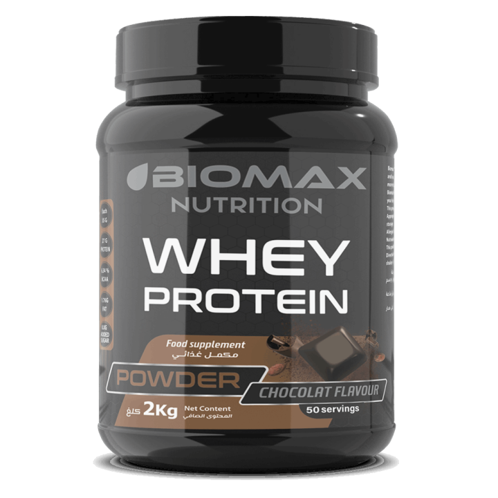 Biomax Whey Protein 80% – 1 KG Chocolat – Livraison 69 wilayas – Paiement CIB, Dahabia ou à la livraison