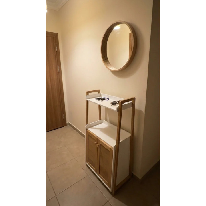 Meuble Rangement Multiusage Bois & Blanc | Colonne